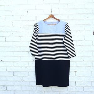 Loft Dress Stripe Knit Colorblock size Medium